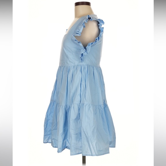 English Factory Light Blue Ruffle Mini Dress - Picture 4 of 7